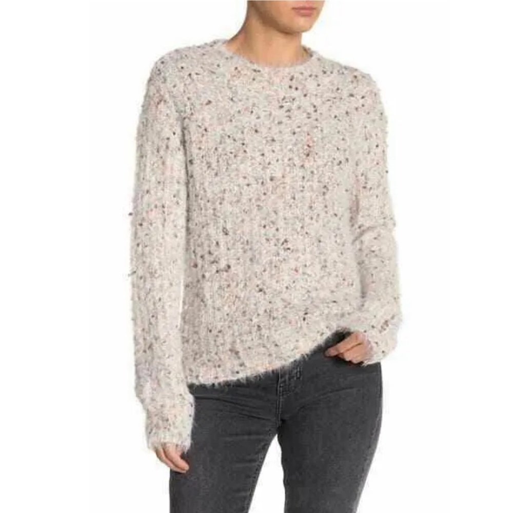 Abound Furry & Fluffy Chunky Knit Crewneck Sweater Size Large